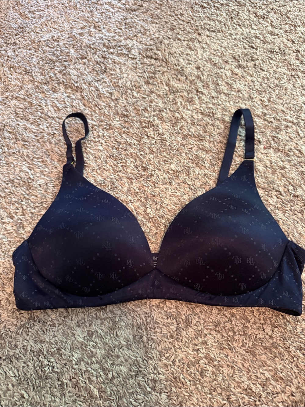 Ralph Lauren Navy Blue Molded Cup Bra - Women Intimates